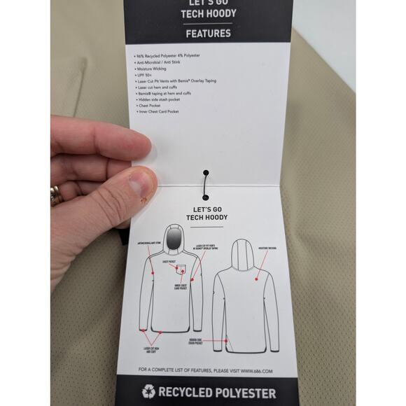 686 Men's Small Let's Go Tech Hoody - Putty - Picture 4 of 9